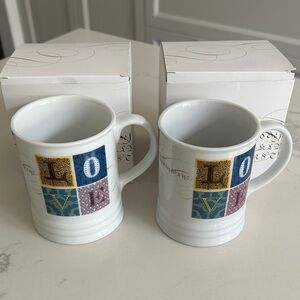 LOVE Patterned Mugs Set